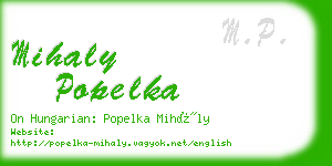 mihaly popelka business card